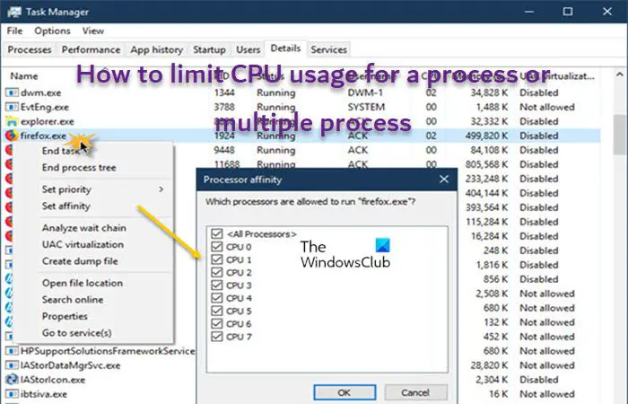 How to Limit Cpu Usage