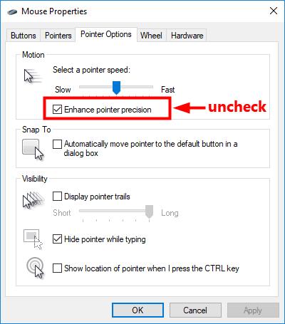 How to Turn Mouse Acceleration off