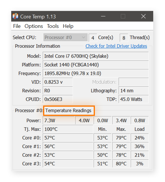 What are Normal Temps for Cpu