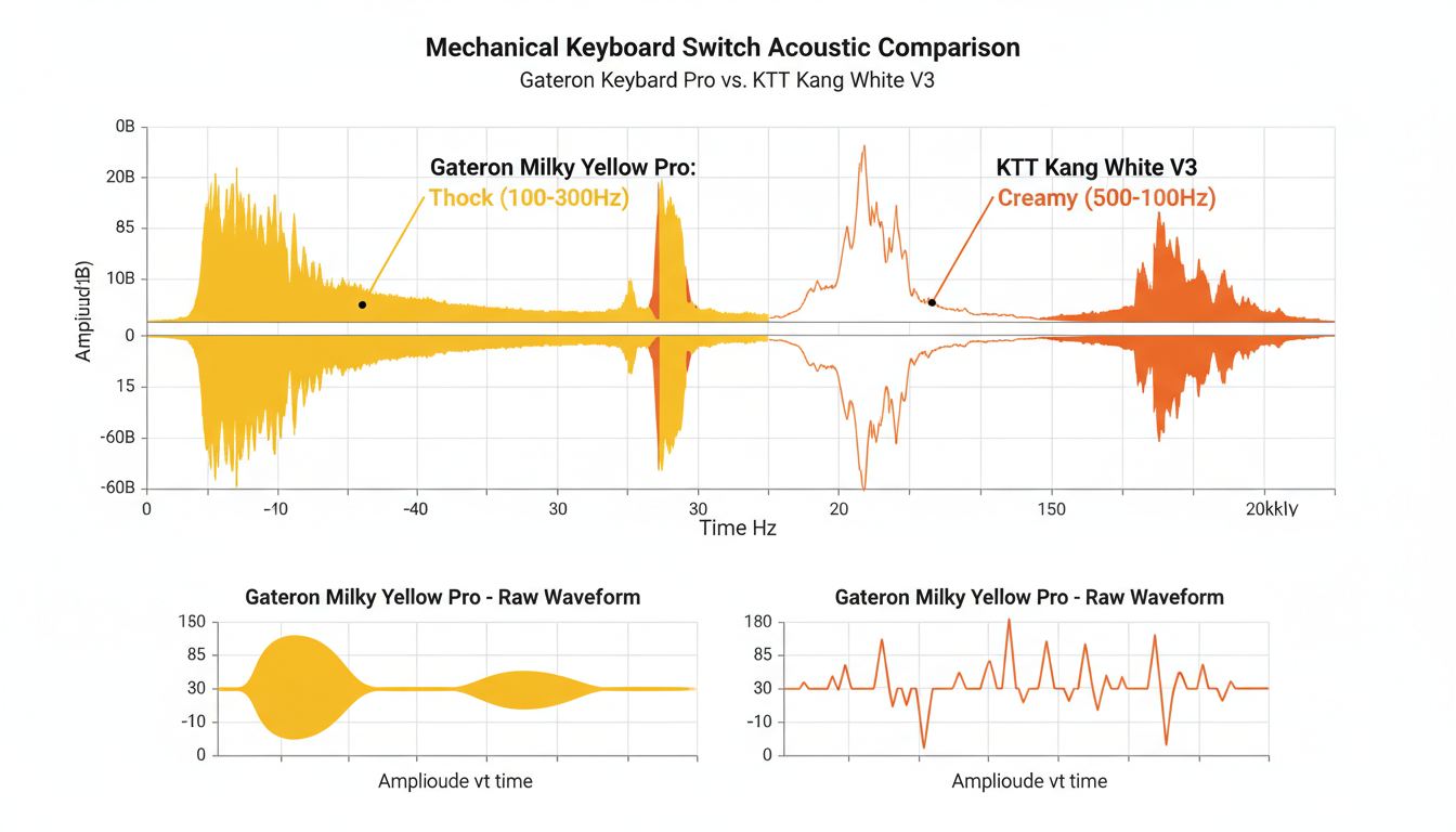 Infographic: Gateron Milky Yellow Pro: Sound, Feel, and Performance Analysis