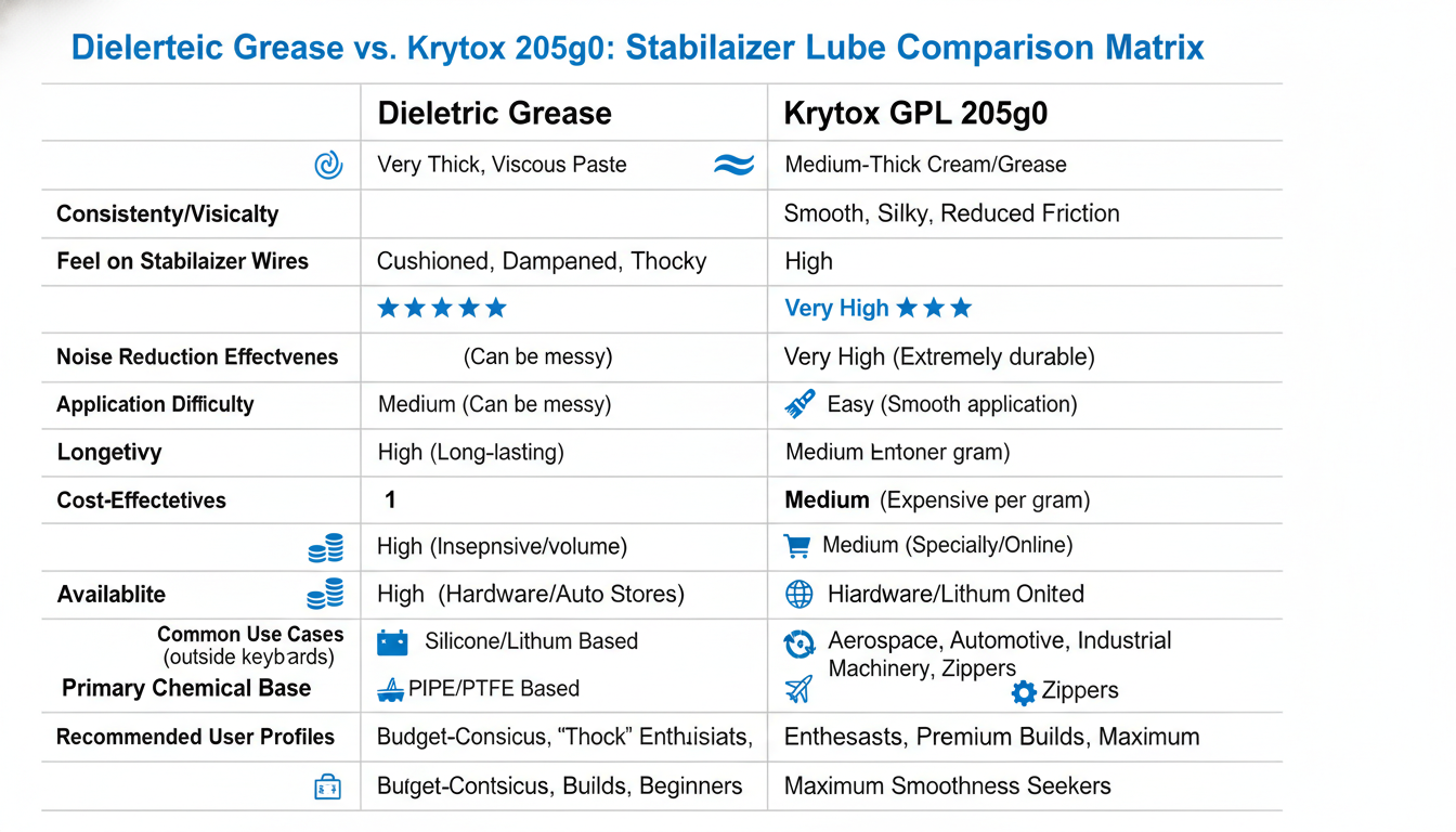 Infographic: The Direct Showdown: Dielectric Grease vs. 205g0 for Stabilizer Wires