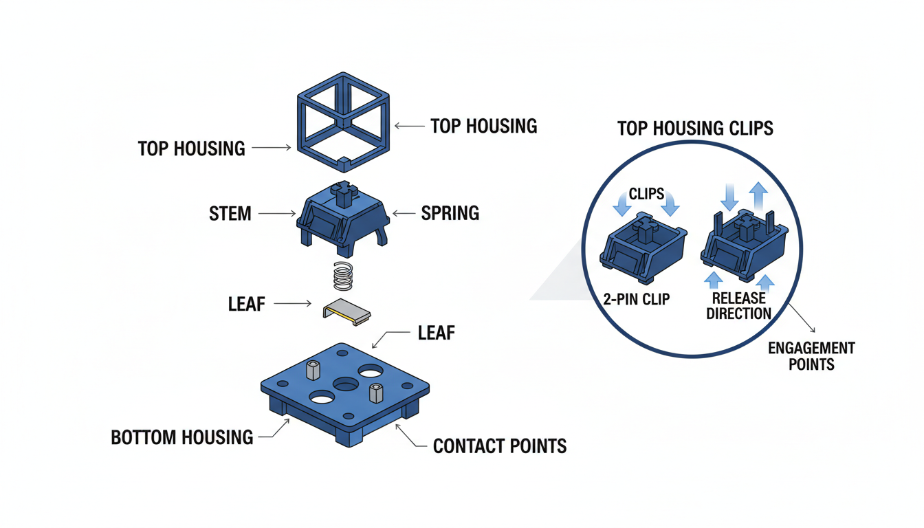 Infographic: Understanding Mechanical Switch Anatomy: The Key to Gentle Disassembly